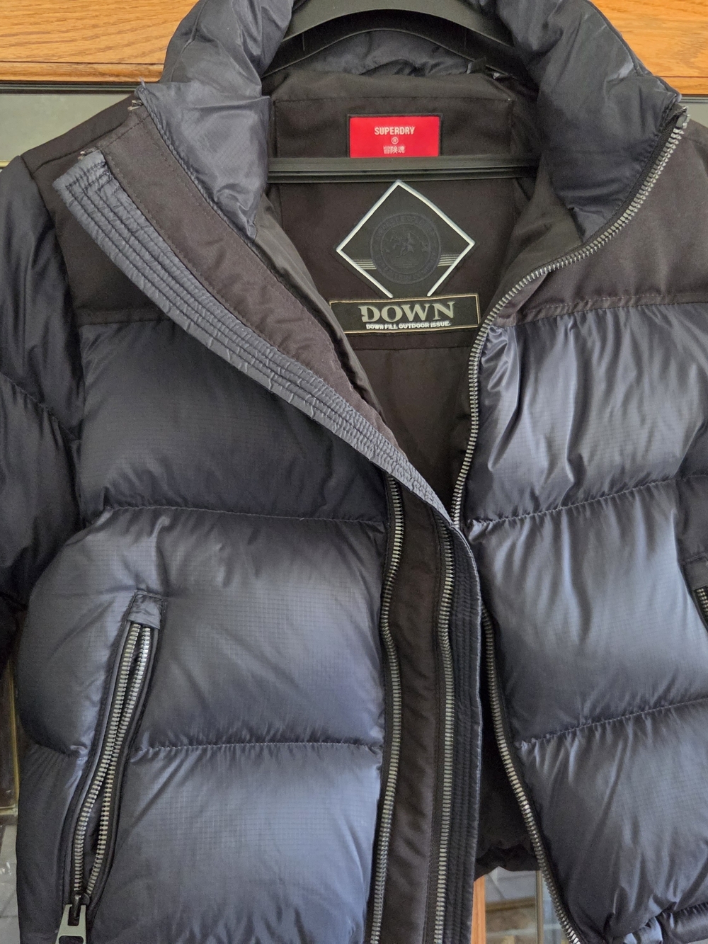 Superdry Womens Navy Down Puffer Jacket